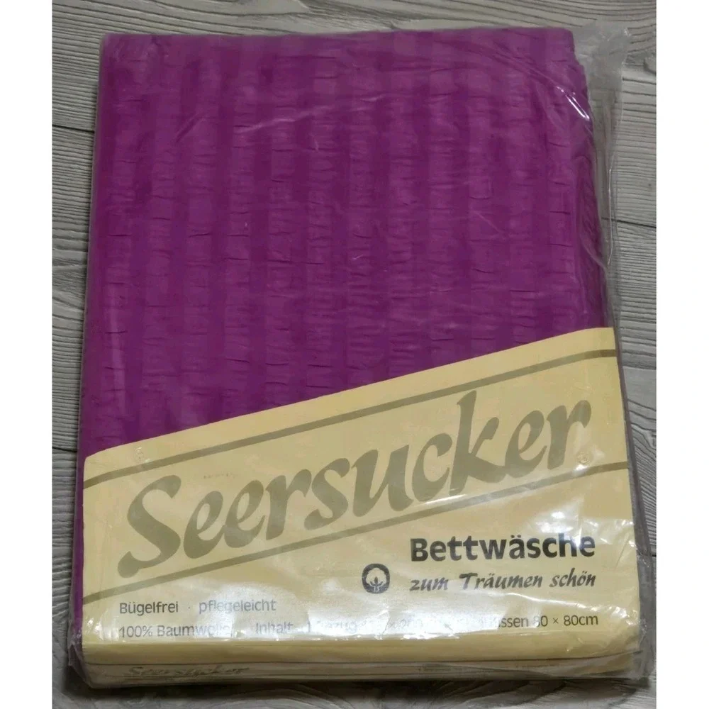 Seersucker Bettwasche Pink Duvet Cover 135x200 Cm Pillowcase 80x80 Cotton German